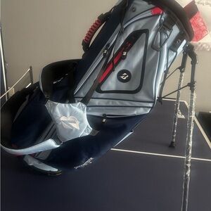 Blue and Black Backpack with Modern Design